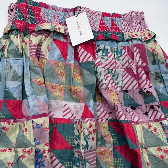 NWT Ophelia and Indigo Womens Skirt Sadie‎ Skirt Pastel Geo Boutique Brand Sz M - Picture 2 of 8